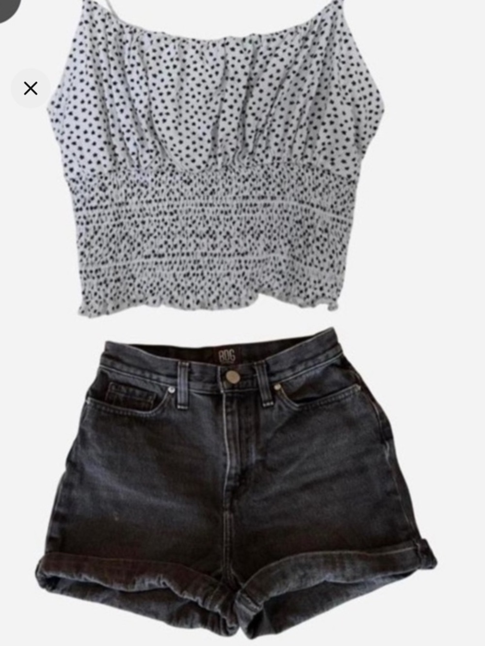 LA Hearts White & Black Star Smocked Cami - Picture 6 of 6